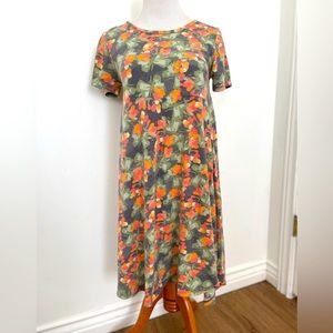 Floral LuLaRoe Hi-Low Dress with Pocket